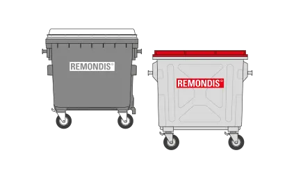Umleerbehälter auf Rollen, REMONDIS Büdingen
